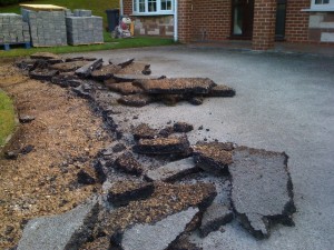 Works commenced  on new block paved driveway