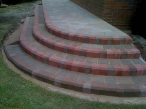 Brindle Key Kerbs used to create Garden Steps
