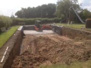 Drainage Stone to line the pool base